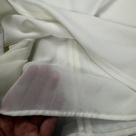 TopShop Pocket Shift Dress, V-Neck, White, Size 4, Polyester, Summer - Picture 8 of 13